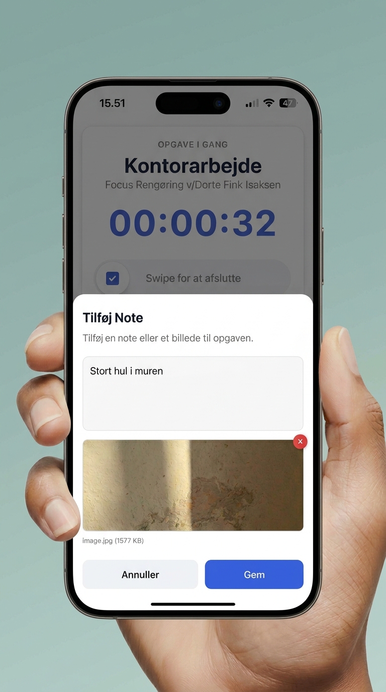Medarbejder der tager et billede