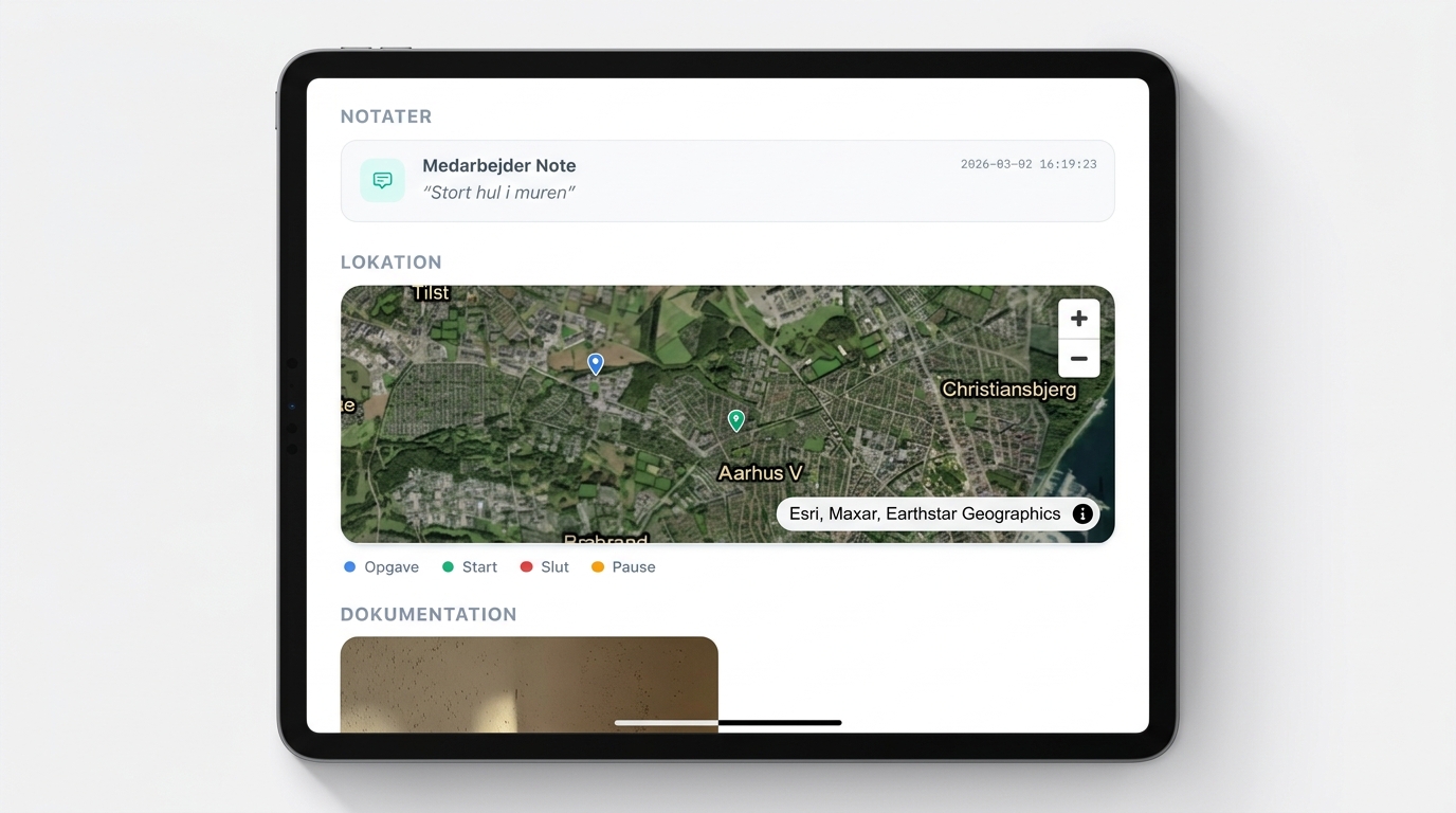 KlokIn App Interface Fotodokumentation